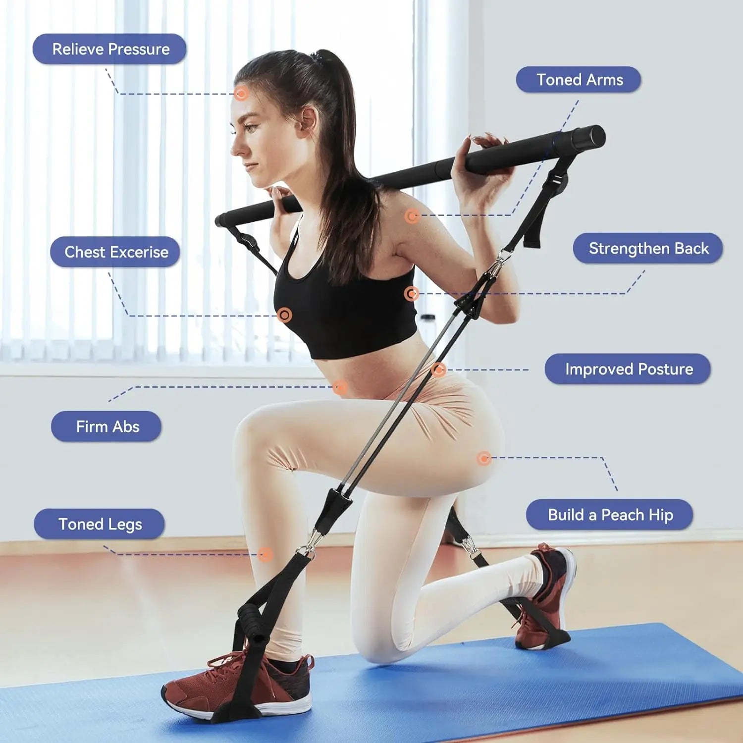 Portable Pilates Tensioner Kit